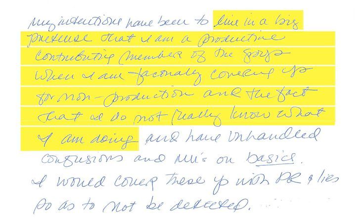 Scobee continued the pretense that she was productive, knowing it was a lie.